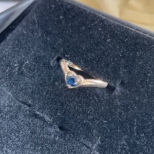 Solid 10k Gold ring with Sapphire stone